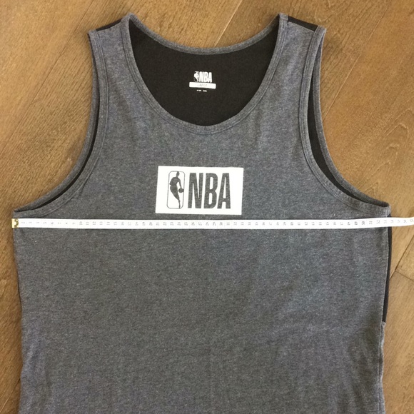 🇺🇸 NBA Black & Grey Tank Top - Sz L - Picture 5 of 7